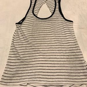 Athleta Navy and white cutout back tank top, Small